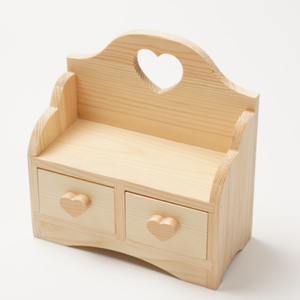 Factory new design wood crafts storage holder two drawers wooden jewelry box