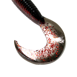 เหยื่อตกปลาแบบหนอนยางสีไล่ระดับ หางยาว งอได้ ทนทานต่อการเกี่ยวข้อง พร้อมตัวเบ็ด - Product Image 3