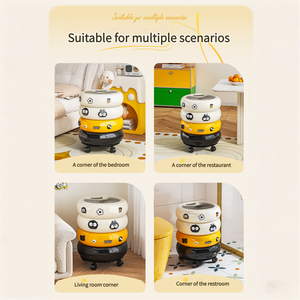 <span class=keywords><strong>Poubelle</strong></span> en plastique écologique de haute qualité au design moderne, à ouverture supérieure, ronde, avec roulettes, pour le <span class=keywords><strong>rangement</strong></span> à la maison et en <span class=keywords><strong>cuisine</strong></span> - Product Image 5
