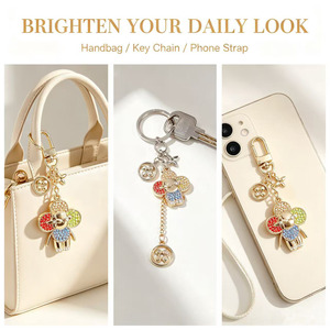 Fashion Exquisite Accessories handbag Accessories luxury brand Keychain Women Purse Wallet Girls Car <b>Key</b> <b>Ring</b> <b>Bag</b> Charms - Product Image 2