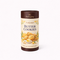Boîte cylindrique en carton personnalisée pour biscuits et snacks, emballage alimentaire imprimé sur mesure, fabrication OEM