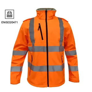 Custom Capuchon Waterdichte Reflecterende Mannen Jassen Fleece Hi Vis Werkjassen