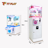Mini-grue à monnayeur de table en alliage, certifiée CE, modèle TT Play TT-DM-05, avec lumières clignotantes, pour la distribution de jouets, de prix et de bonbons en borne d'arcade