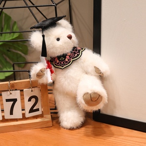Oso de Peluche Personalizable con Logotipo, Oso Doctor Súper Suave, Peluche de Graduación, Algodón PP, Título de Maestría - Product Image 6