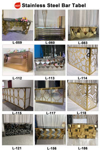 Marco de Acero Inoxidable Dorado Personalizado LEDA para Decoraciones Modernas de Comedores al Aire Libre para Salones de Bodas, Banquetes, Restaurantes y Hoteles - Product Image 5