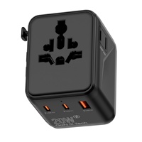 Adaptateur de voyage universel Worldplug tout-en-un 2AC QC PD GaN 20W, adaptateur de prise multi-prises internationale