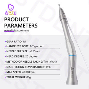 Suministros de Odontología, Pieza de Mano Recta 1:1 de Baja Velocidad, Productos Dentales - Product Image 6