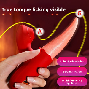Tongkat Getar Wanita - <span class=keywords><strong>Vibrator</strong></span> Klitoris Hisap Menjilat Seperti Lidah, Telur Getar Tahan Air, Mainan Seks Dewasa - Product Image 4