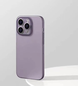 PC trường hợp đối với iPhone 15 Pro Slim trường hợp, 0.8mm trong suốt kết thúc da trở lại trường hợp không vàng siêu Bìa - Product Image 3