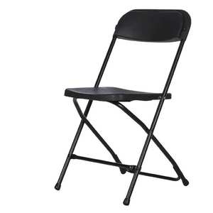 Wholesale Portable Steel Frame <b>Stackable</b> White Plastic Folding Hotel <b>Chair</b> for Indoor Outdoor Events - Product Image 2