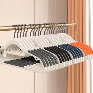 Percha de plástico que no deja marcas con diseño de boca de pez, antideslizante para ropa húmeda y seca, percha de doble posición, para el hogar - Product Image 2