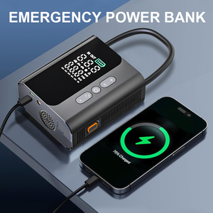 Xách tay 150PSI xe lốp Inflator nhanh Auto shut-off <span class=keywords><strong>LCD</strong></span> hiển thị kỹ thuật số cài sẵn áp lực khẩn cấp ánh sáng 7800mAh pin - Product Image 4