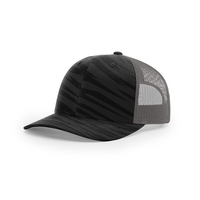 Gorras de camuflaje de malla bordada personalizada, gorra clásica de camionero con estampado de 6 paneles, gorras de camionero Richardson 112P