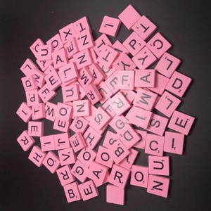 Set da 100 Pezzi <span class=keywords><strong>di</strong></span> Lettere dell'Alfabeto in <span class=keywords><strong>Legno</strong></span> Rosa, Puzzle <span class=keywords><strong>di</strong></span> Lettere da A a Z - Product Image 6