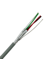 Cable de Control de Seguridad con Cubierta de PVC, 22AWG, 4 Hilos, Trenzado, TC, Aluminio+Poli, Cable de Comunicación Electrónica para el Hogar, 8723