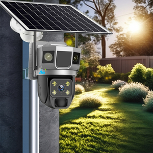 Rscamtom Nieuwste V380 Dual Lens Outdoor Cctv Beveiligingscamera <span class=keywords><strong>3</strong></span> Schermen Tweeweg Audio Nachtzicht Zonnefunctie Cms Sensor Wolk - Product Image 3