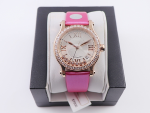 <span class=keywords><strong>Montre</strong></span> mécanique de <span class=keywords><strong>luxe</strong></span> pour femme, petite taille, haute qualité, avec lunette sertie de diamants, 7 pièces, collection Chopardes - Product Image 2