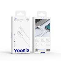 Kabel Pengisian Cepat YooKiE CB1 2.4A 3M TPE USB-A ke Micro-USB dengan Konduktor Tembaga Murni untuk Ponsel & Kamera