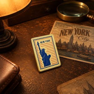 Estampado de la Estatua de la Libertad de Nueva York, Personalizado, de Primera Calidad, Moderno, Vintage, Urbano, de Metal, para Coleccionismo, Recuerdo, Esmalte - Product Image 1