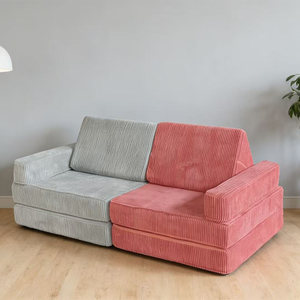 Set di Divani Convertibili in Tessuto dal Design Moderno e Semplice per Soggiorno, Fornitura Diretta dalla Fabbrica per Arredamento Appartamento - Product Image 1