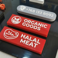 Enseigne commerciale 3D personnalisée en acrylique EZD sur panneau de fond noir, étanche, pour devanture de magasin, enseigne extérieure