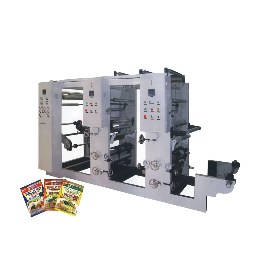 Полностью автоматическая высокоскоростная 2-цветная 4-цветная 6-цветная машина для флексографской печати на рулонной бумаге
