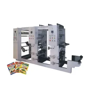 Máquina de impresión flexográfica de papel en rollo de etiquetas de 6 colores de 2 colores y 4 colores de alta velocidad completamente automática
