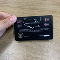 Carte magnétique en PVC noir carte cadeau VIP vierge imprimée numériquement Embosser d'identification en plastique