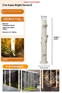 Sáng Bạch dương thân cây trong nhà/ngoài trời giáng sinh Đèn trang trí Net cà phê Đỏ cửa hàng trung tâm mua sắm ánh sáng truyền cây nhựa - Product Image 6