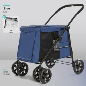 40KG 88lbs Heavy Duty Oxford Eco-friendly <strong>Pet</strong> Stroller Folding Cart Carrier for Medium Large <strong>Dogs</strong> Outdoor Travel <strong>Jogger</strong> Wagon - Product Image 4