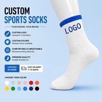 Chaussettes de sport en coton personnalisées avec logo OEM, chaussettes de course athlétiques unisexes en jacquard, chaussettes de sport de compression personnalisées
