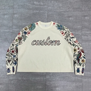 Magliette da uomo personalizzate Guangzhou Shangshang con <span class=keywords><strong>stampa</strong></span> DTG, pesanti, a maniche lunghe raglan in tessuto waffle - Product Image 3