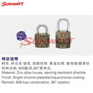 Produits d'importation de haute qualité, cadenas en aluminium 40 mm/50 mm/60 mm pour machines de jeux d'arcade - Product Image 5