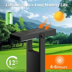 Modern Garden Lawn Solar Powered Pathway <b>Light</b> IP65 Rated 1000lm Motion <b>Sensor</b> Rechargeable Battery High Brightness Dimmable - Product Image 5