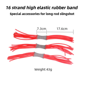 2024, superventas, <span class=keywords><strong>tirachinas</strong></span> de caza al aire libre, accesorios profesionales, banda de <span class=keywords><strong>goma</strong></span> de alto rebote de 16 hebras - Product Image 6