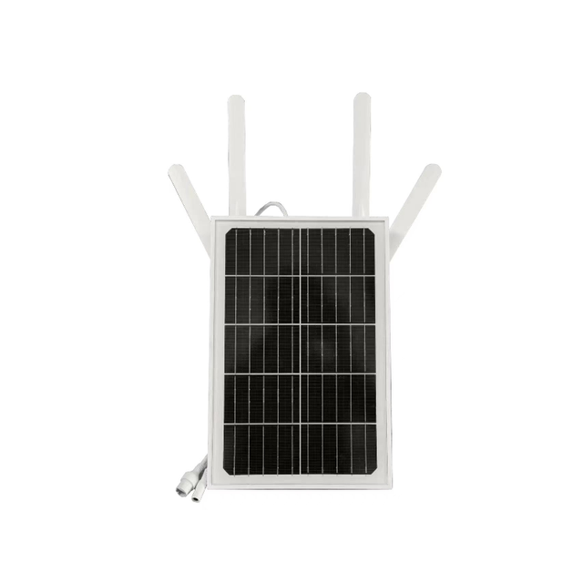 Createk Outdoor 4G LTE Solar Wireless Router 15W Powered Nano SIM Card Compatibility 300Mbps Firewall VPN QoS Rural Area