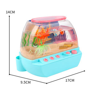 Bemay <span class=keywords><strong>Toy</strong></span> LEDライトアップタンクは水生ペット、音楽付きの魚水族館、子供のための物語と子守唄を育てます - Product Image 5