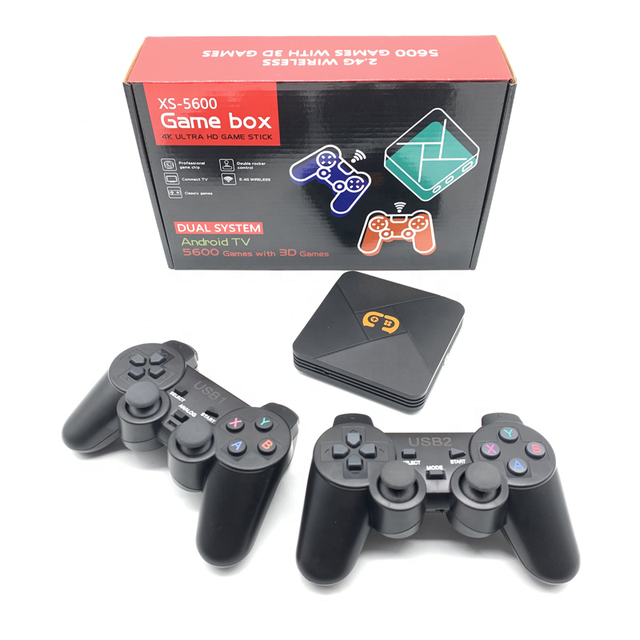New Gaming Console Support AV H-D Compatible Wifi 4K Android TV Box Retro Game Player With Classic 5600 Games Players Game Box