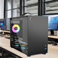 Nouveau boîtier d'ordinateur portable MicroATX Mid Tower avec poignée en alliage d'aluminium et acier, fenêtre latérale pour PC de jeu - En stock