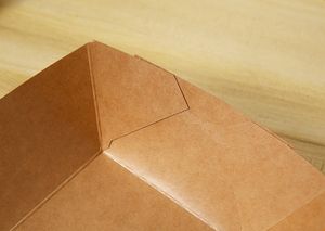 Scatola di Carta Personalizzata per Alimenti Piccola Scatola Pieghevole in Cartone per Hamburger Patatine Fritte Panini <span class=keywords><strong>Pizza</strong></span> da Asporto con Logo Stampato - Product Image 2