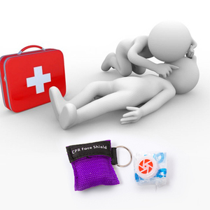 Kantong Anyaman Portabel Masker CPR Sekali Pakai Gantungan Kunci Pertolongan Pertama Masker CPR Gantungan Kunci Pelindung CPR - Product Image 5