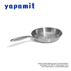 Poêle à frire en acier inoxydable de 20 cm avec manche en fonte d'investissement, compatible induction, directement de l'usine de Jiangmen pour les cuisiniers - Product Image 1