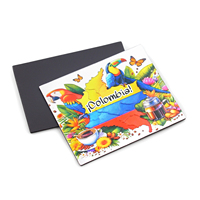 Autocollants magnétiques promotionnels personnalisables pour réfrigérateur, souvenirs en aluminium, avec nom de ville et paysage, idéaux comme cadeaux