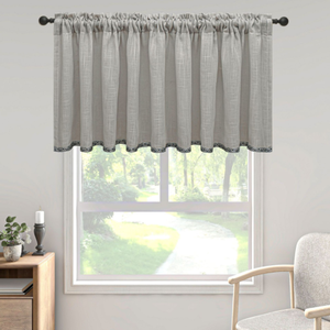 Cortina <span class=keywords><strong>de</strong></span> ventana embellecedora <span class=keywords><strong>de</strong></span> encaje corto, <span class=keywords><strong>cortinas</strong></span> <span class=keywords><strong>de</strong></span> cocina transparentes, cenefa <span class=keywords><strong>de</strong></span> 18 pulgadas <span class=keywords><strong>de</strong></span> longitud, <span class=keywords><strong>cortinas</strong></span> <span class=keywords><strong>de</strong></span> ventana pequeñas <span class=keywords><strong>de</strong></span> 2 paneles - Product Image 3