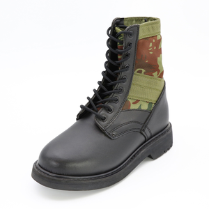 Bottes tactiques en cuir camouflage personnalisées DFS17 Afrique avec manchons en toile Oxford - Product Image 1