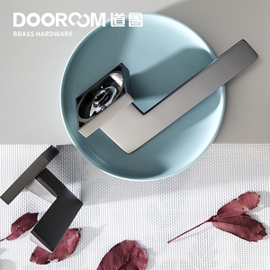 Dooroom Brass <strong>Door</strong> Lever Set Mute Modern Light Luxury Grey <strong>White</strong> Double Wood <strong>Door</strong> Bedroom Bathroom Lock Split Dummy Handle <strong>Knob</strong> - Product Image 5