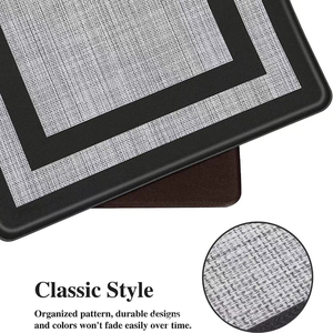 <span class=keywords><strong>Tapis</strong></span> de <span class=keywords><strong>cuisine</strong></span> moderne et simple en PVC <span class=keywords><strong>vinyle</strong></span> rayé, couleur unie, antidérapant, imperméable, résistant à l'huile, sans lavage, épaisseur moyenne - Product Image 2