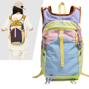 <span class=keywords><strong>Extérieur</strong></span> <span class=keywords><strong>Niche</strong></span> Conception Femmes Portable Nylon Sac À Dos Contraste Couleur Dames Voyage Haute Capacité Fitness Cyclisme Femme Sac À Dos - Product Image 3