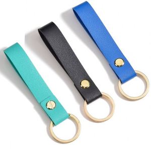 Quick Shipping PU Leather Embossed Durable High Quality Keychain Business Gift for <b>Men</b> Women Car Key Strap & Waist <b>Keyring</b> - Product Image 3