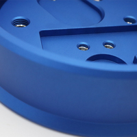 Service d'usinage CNC sur mesure de haute précision, aluminium 6061 anodisé bleu, tolérances strictes, centre d'usinage CNC 5 axes